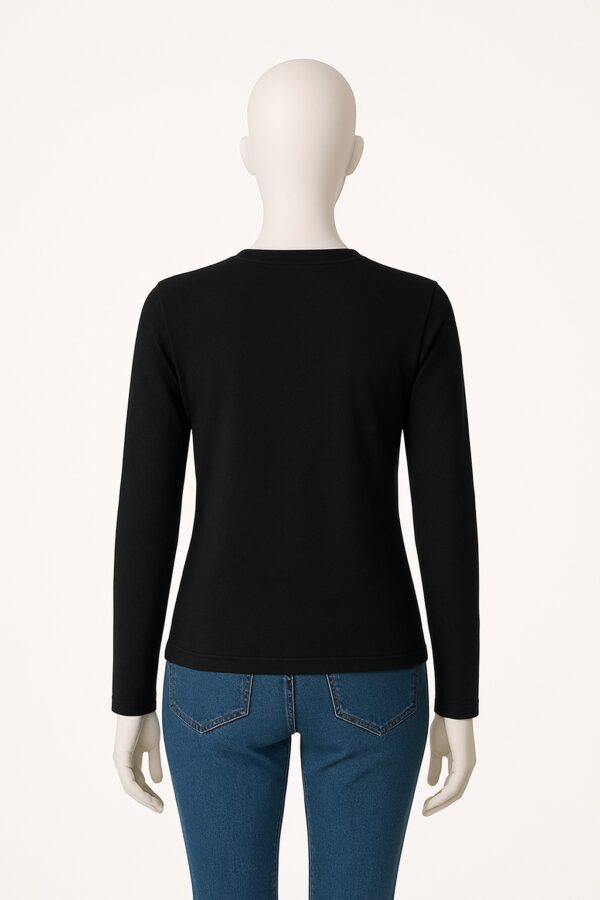 Classic Black Long-Sleeve T-Shirt – Soft, Stylish & Unbreakable - Image 2